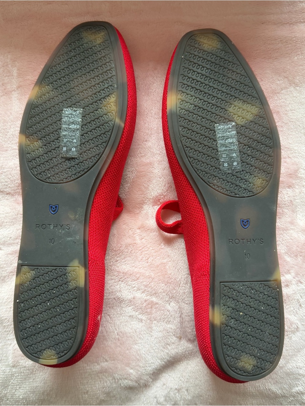 NIB Rothy's Women's Red The Square Mary Jane Slip-On Flats - Picture 5 of 5